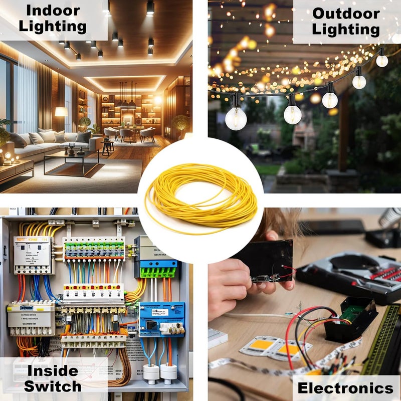 Duravel Copper Wire Conductor for Electrical Power Transmission - Yellow, 90 Meters, 1.5mm - Image 5
